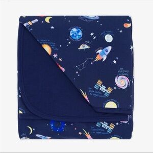 Little Sleepies bamboo cloud blanket in the "Through My Telescope" print